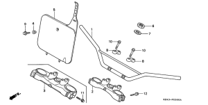 CR125R Handle pipe / top bridge
