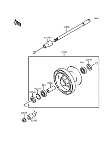 VN400 Переднее колесо