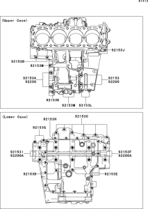 ZG1400 Болты крепления картера