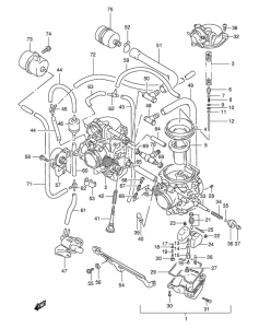 GS500 Carburetor assy