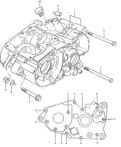 TS125 Картер двигателя