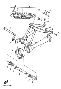 XV500 Hinterradschwinge aufhang