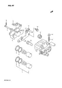 RG125 Задний суппорт