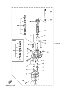 YB-1 Tobera  carburador