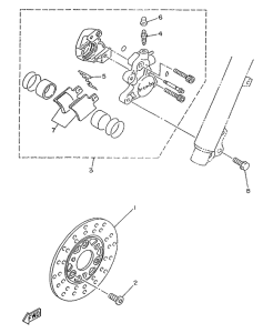 YA50R Front brake. caliper