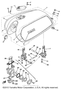 XS500E Топливный бак