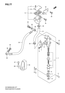 SV1000 Задний тормозной цилиндр