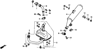 VTR250 Глушитель