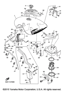 XVS1300CU Топливный бак