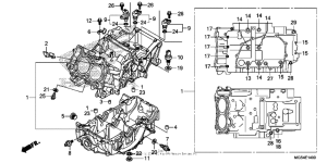 NC700X Картер двигателя