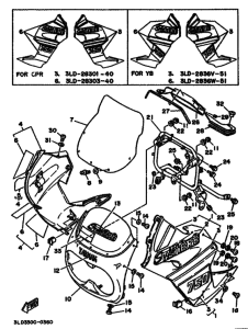 XTZ750 XTZ750A Cowling comp