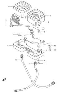 GS125 Спидометр-тахометр