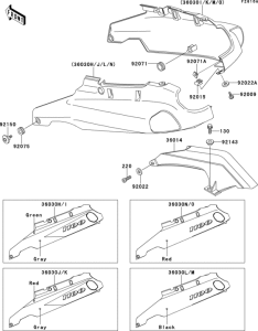 ZX1100 Side covers / chain cover(zx1100-d2)