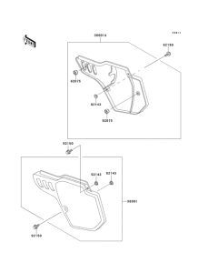 KX500 Боковые обтекатели