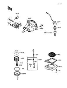 EX250 Масляный насос и фильтр