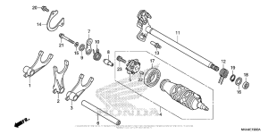 NC700X Gearshift Drum (1)