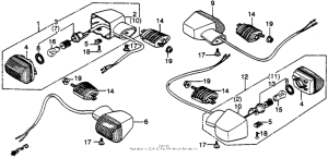 VF750F Задний фонарь
