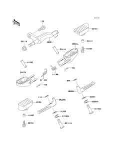 KLX250 Подножки