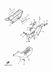 TW200E Боковые обтекатели