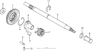 CB750 Kick starter gear + spindle