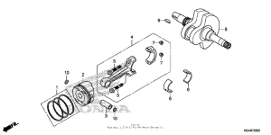 NSS300 (ABS) Коленчатый вал и поршни