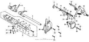 CB750 Gearshift drum + spindle