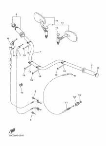 XVS400 ｽﾃｱﾘﾝｸﾞﾊﾝﾄﾞﾙ & ｹｰﾌﾞﾙ