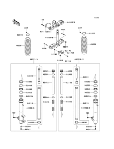 KL650 Передняя вилка