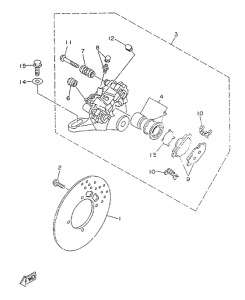 TZR50 Pinza de freno trasero