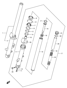 AN650 (ABS) Демпфер передней вилки