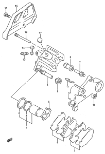RMX250 Задний суппорт