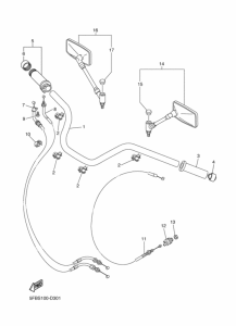 XVS650 Рулевой рычаг и кабель
