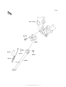 ZX600 Подножка