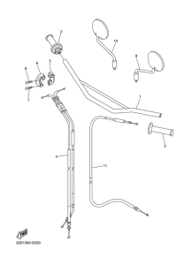 WR250X Steering handle & cable