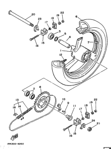 TZ250S/TZ250 Переднее колесо