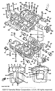 XJ700XN Картер двигателя
