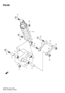 GSR750 Втулки заднего рычага