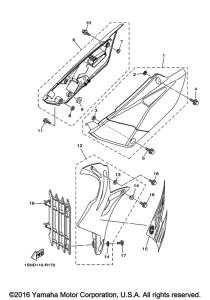 YZ85G Боковые обтекатели
