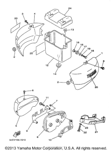 XV535SJ Боковые обтекатели