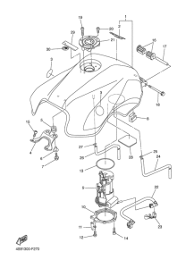 FZ6-NHG Топливный бак
