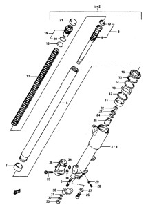 GS1150 Передняя вилка