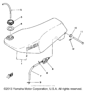 TZ125G Топливный бак