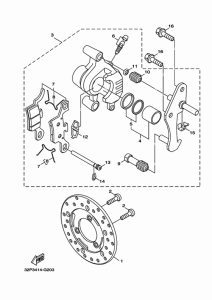 XC125E フロントブレーキキヤリパ