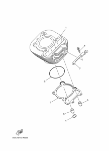 TW200E Цилиндр