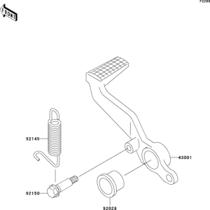 ZX600 Педаль тормоза