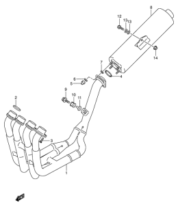 GSX-R600 Muffler comp