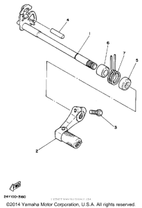 YZ490U Вал переключения