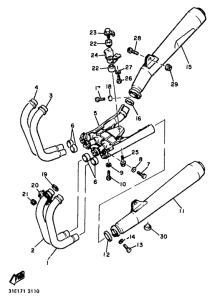 XJ900 Выхлопная система