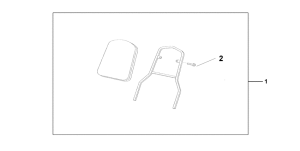 VT750CA Chrome backrest w