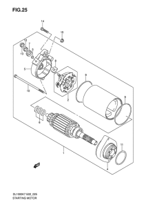 DL1000 Стартерный мотор